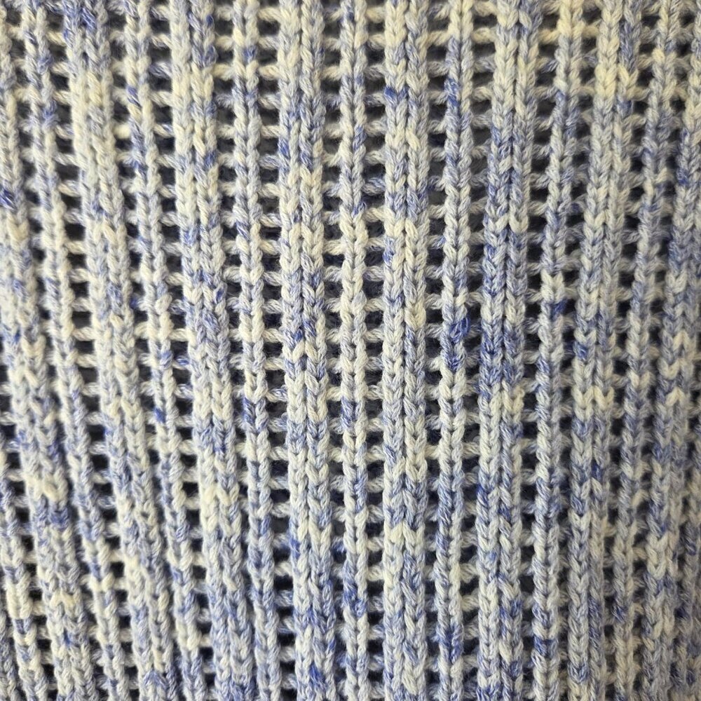 Talbots Cotton Light Blue Knit Sweater XXL 2XP Marled Knit Size NWT 100% Cotton - Picture 5 of 6